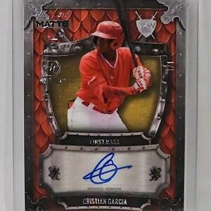 2024 Wild Card Cristian Garcia Autographed Baseball Card - First Base Edition